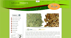 Desktop Screenshot of meghaproducts.com